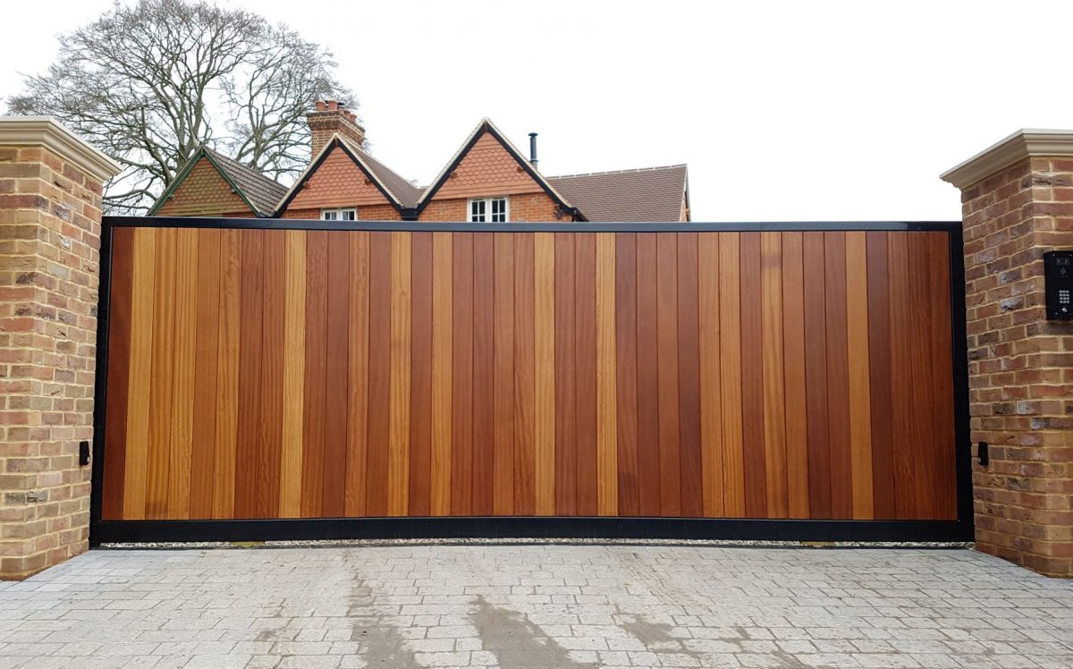 Wooden Sliding Gates | Electric Wooden Sliding Driveway Gates | UK