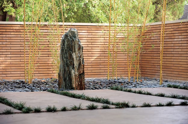 Yard Landscaping with Black Rocks, Popular Stone Types for Modern Landscape Design