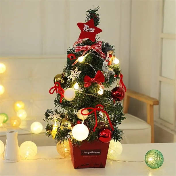 1 Set LED Beautiful Handmade Mini Christmas Tree Aesthetic Elegant PVC Christmas  Tree Model for Home - Walmart.ca