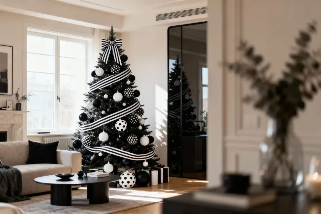 10 Black and White Christmas Tree Ideas for a Chic Holiday