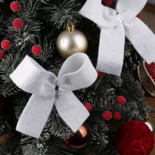 10pcs of bow-shaped christmas ribbon decorations, bows for gifts, christmas  tree ornaments, new year and christmas party decorations, gift  embellishments | Free Shipping On Items Shipped From Temu |