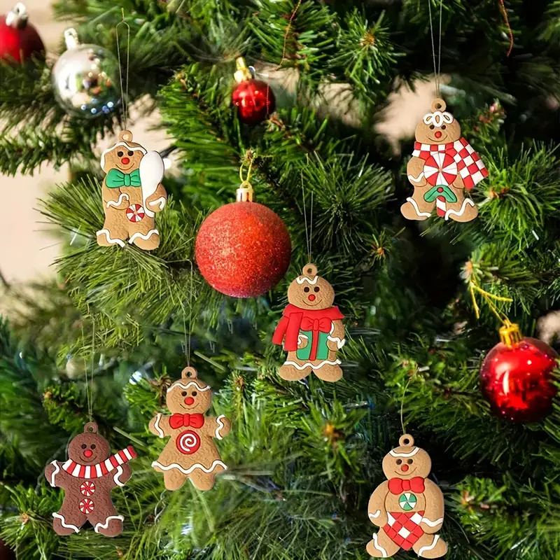 12pcs gingerbread christmas tree ornaments holiday - Temu Mauritius