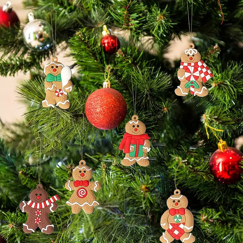 12pcs gingerbread themed decor christmas tree decorations - Temu Ireland