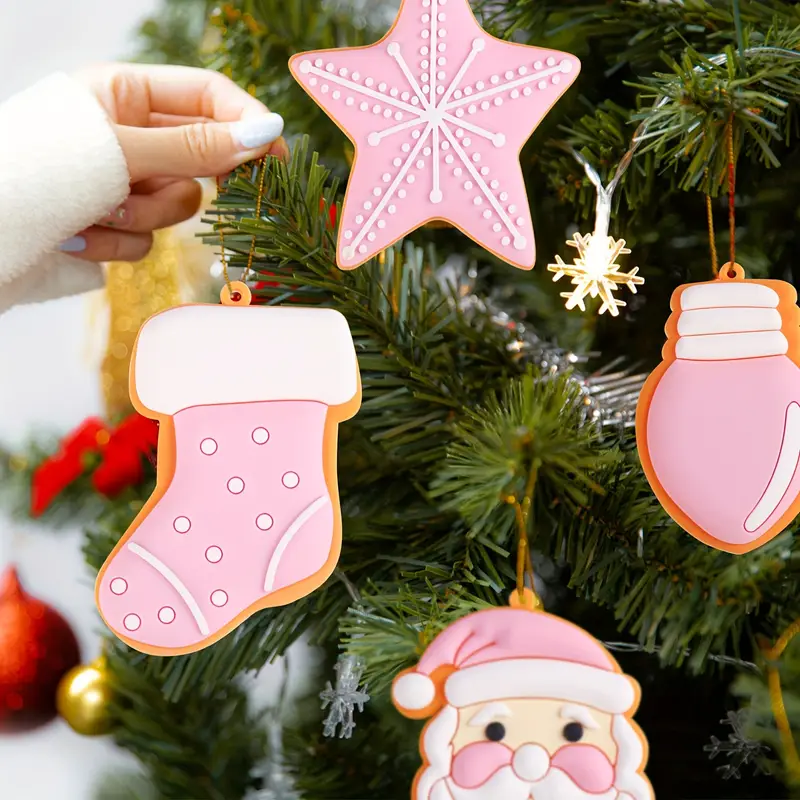 12pcs set pink gingerbread man christmas ornaments lovely - Temu Mauritius