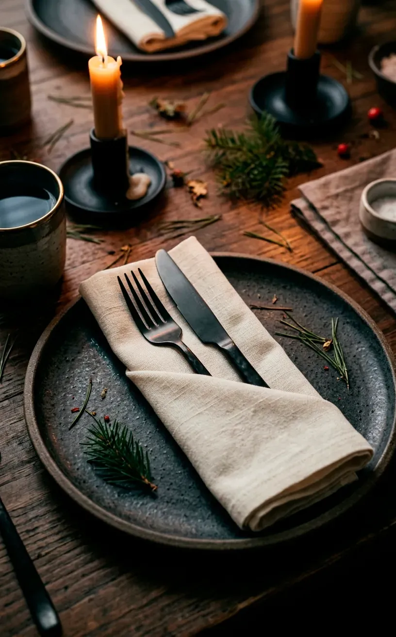 15 Matte Black Accents for a Modern Holiday Table - SpaceOfMuse