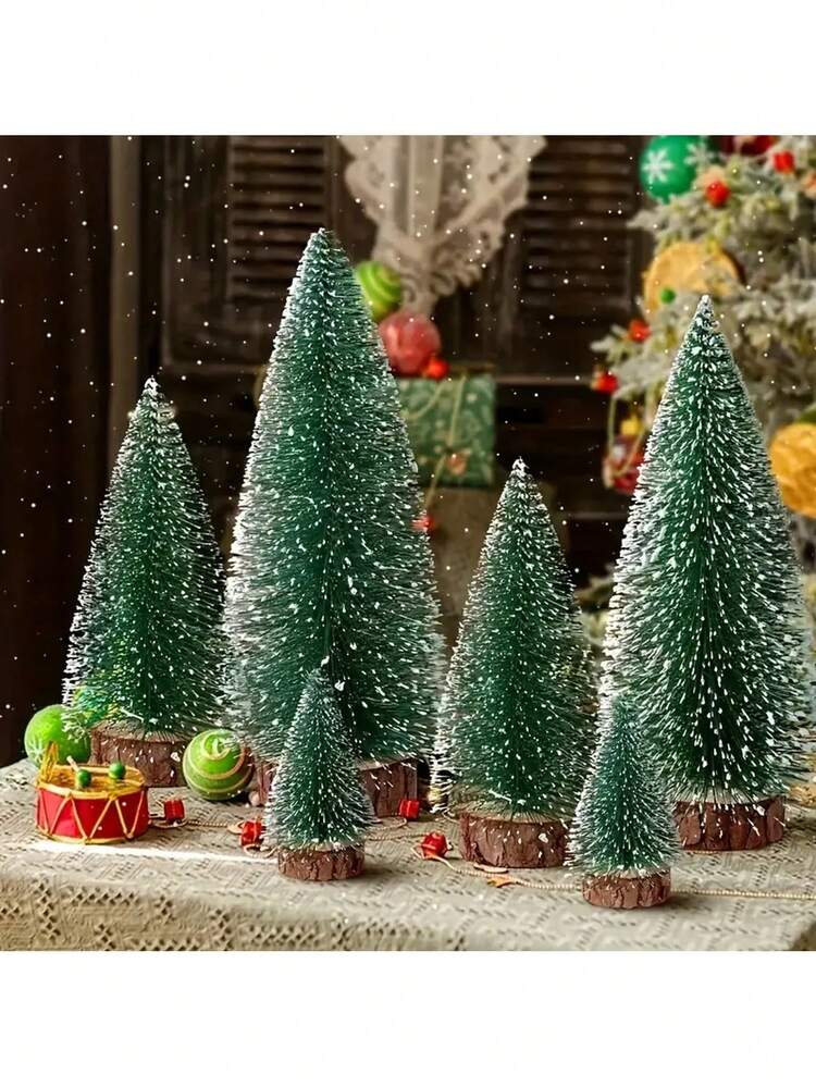 1/5pcs Desktop Miniature Pine Tree Christmas Tree Small Pine Tree  Decoration Christmas Tree Decor Home Dining Table Craft Decoration | SHEIN