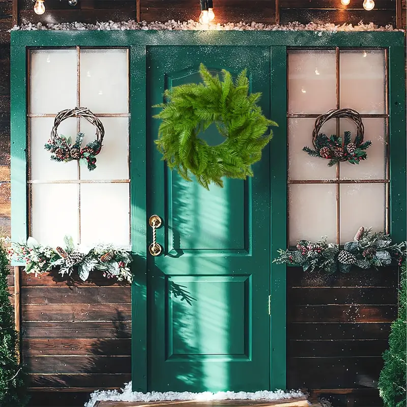 1pc 15 75inch christmas pine needle wreath house door - Temu Mauritius