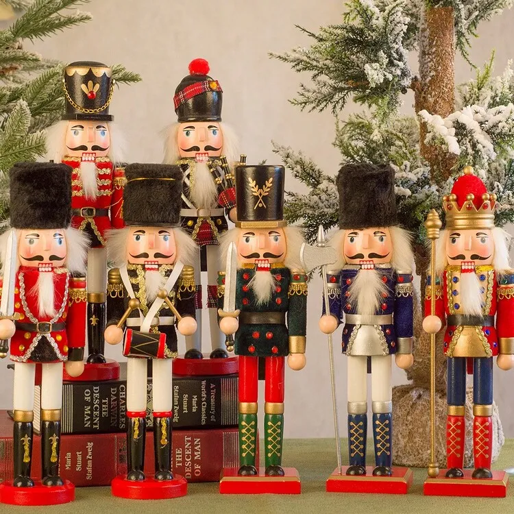 1pc 30cm Christmas Nutcracker Figurine, Christmas Decoration, Wooden  Soldier Desktop Ornament, Nutcracker Soldier Decor, Christmas Home Decor,  Christmas Party Decoration, Wooden Christmas Tree Hangi