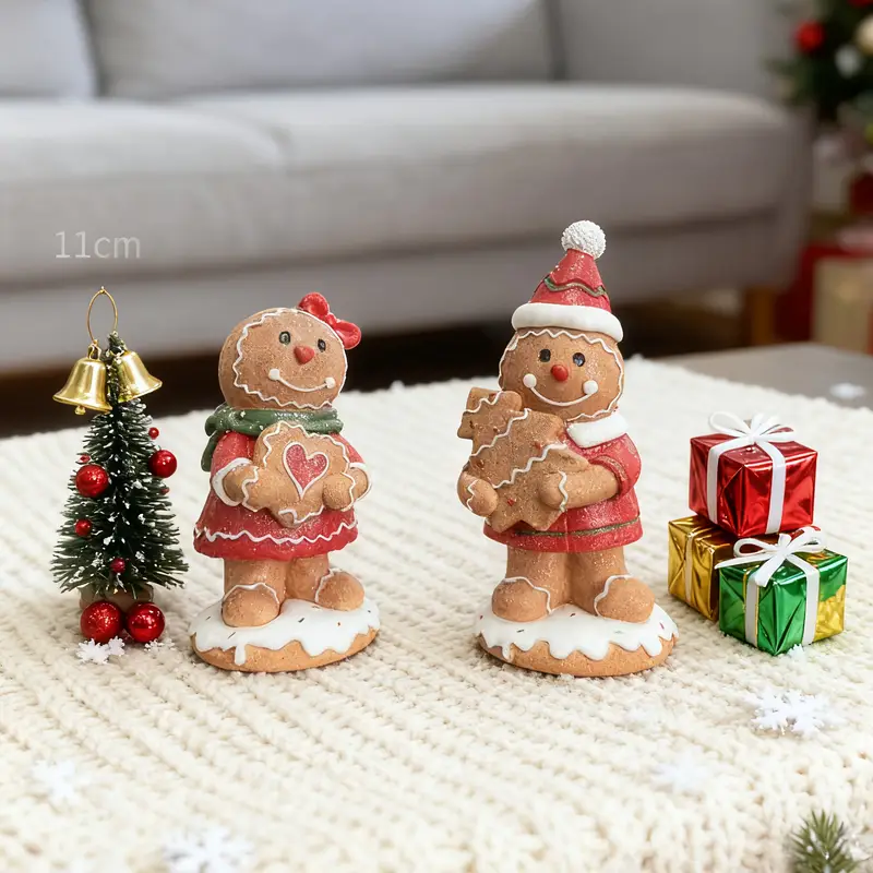 1pc christmas couple gingerbread man resin ornament - Temu Bahrain
