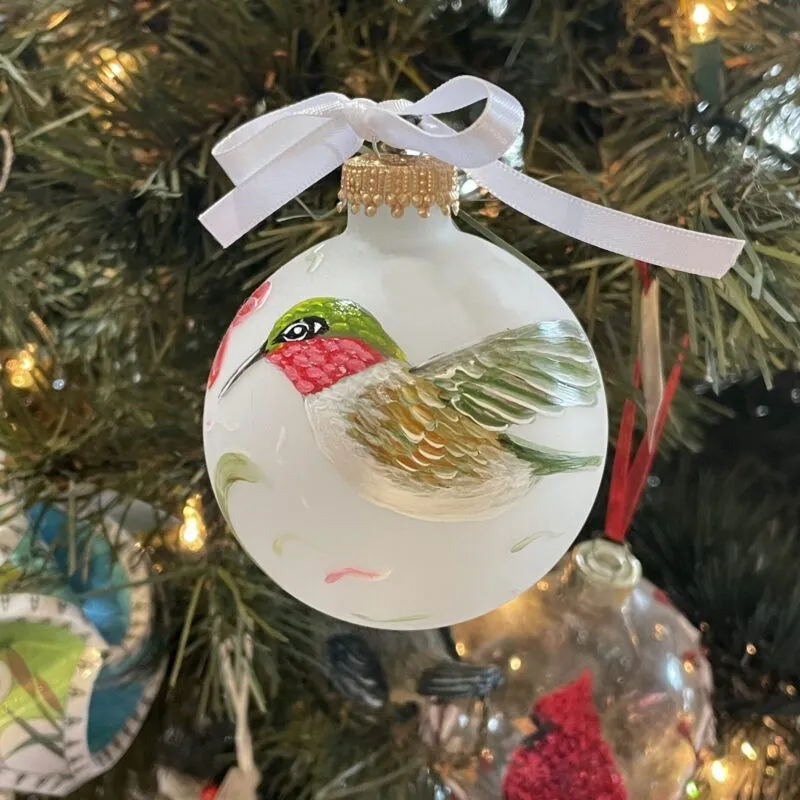 2026 Ruby-throated Hummingbird Ornament | Bird Watcher's General Store