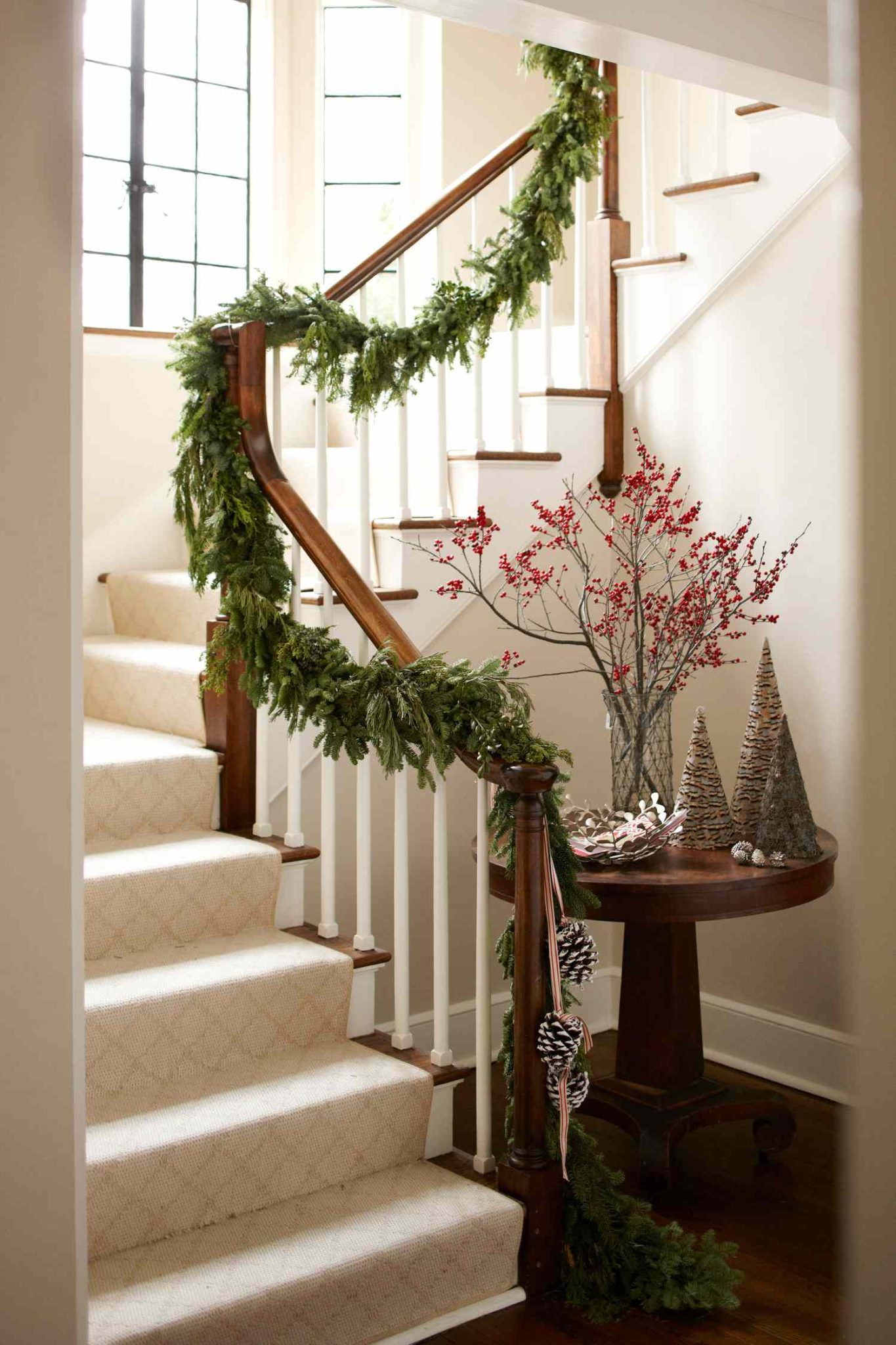 23 Merry and Bright Christmas Staircase Decorations