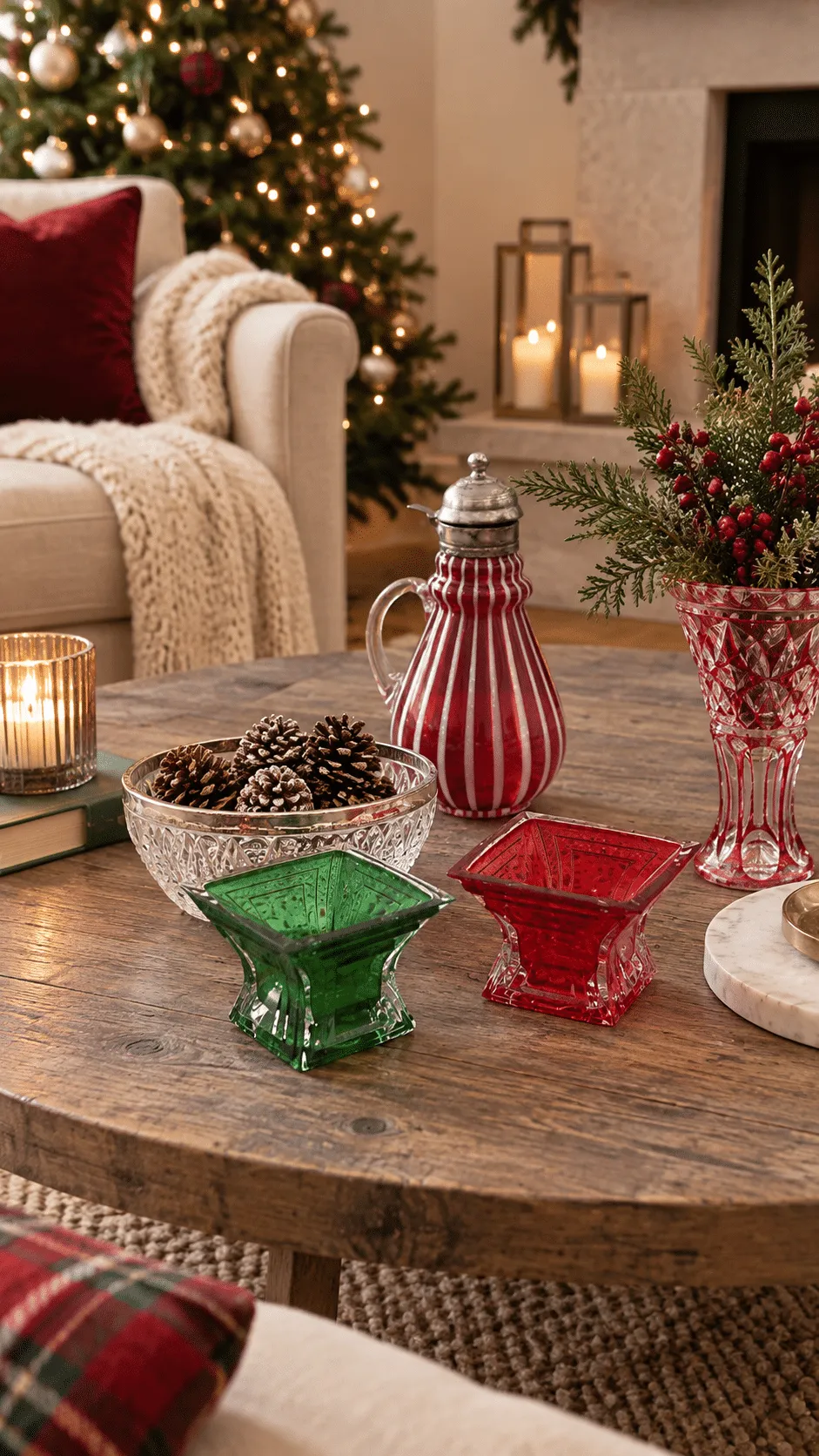 25+ Christmas Coffee Table Decor Ideas for Every Style - Upcycled Decor