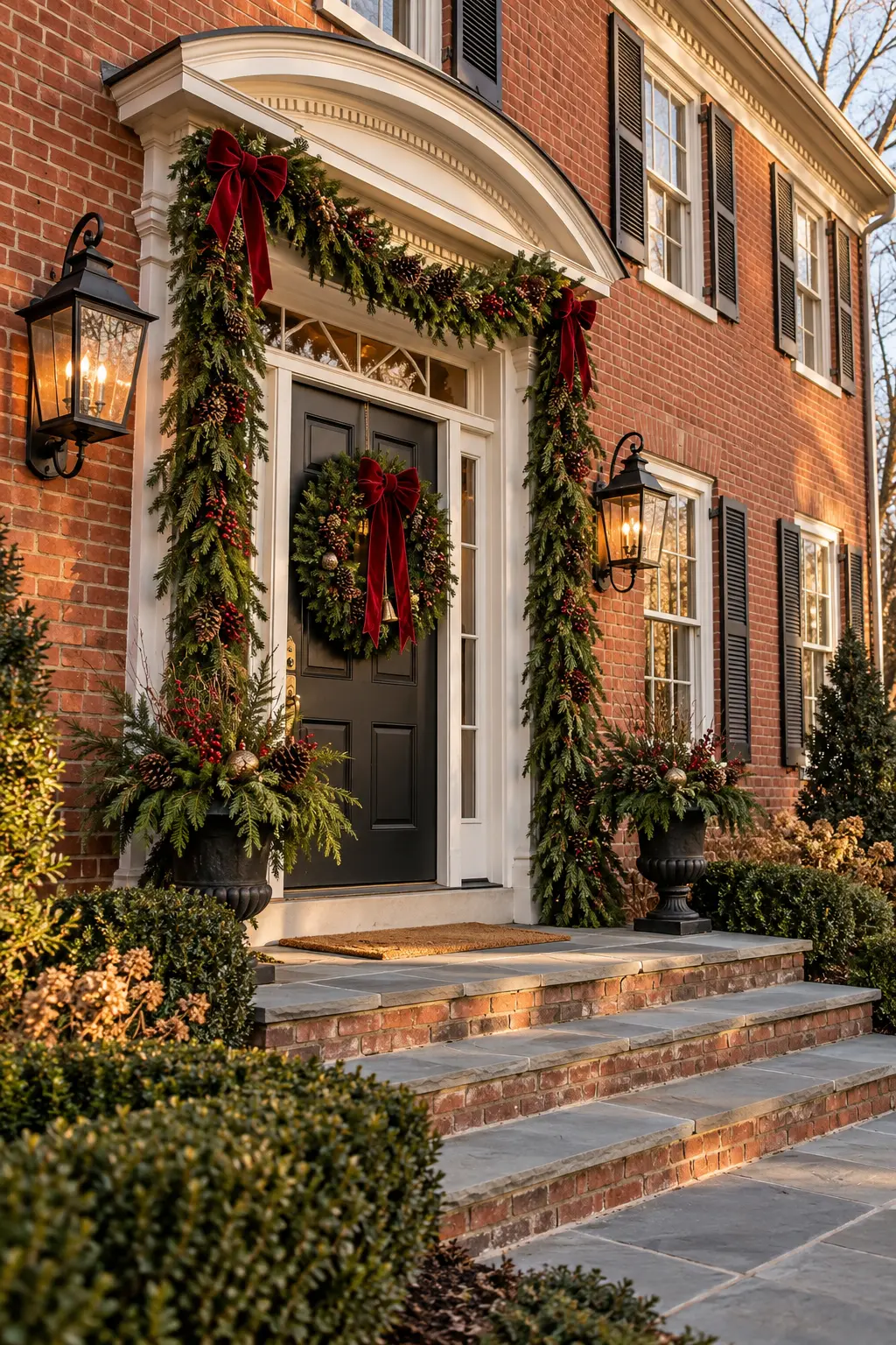 27 Beautiful Christmas Front Porch Ideas to Make Your Home Shine