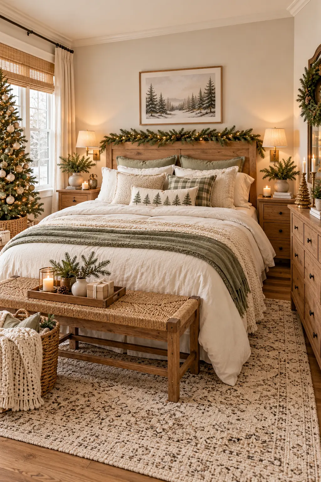 30 Beautiful Christmas Bedroom Ideas for a Warm and Festive Home