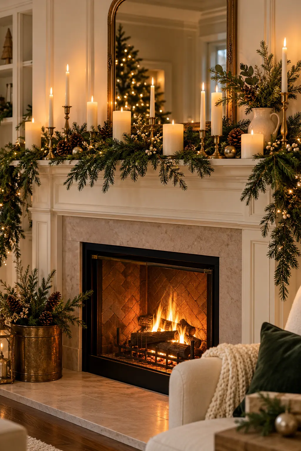 33 Elegant Christmas Mantel Decor Ideas for a Timeless Holiday Look