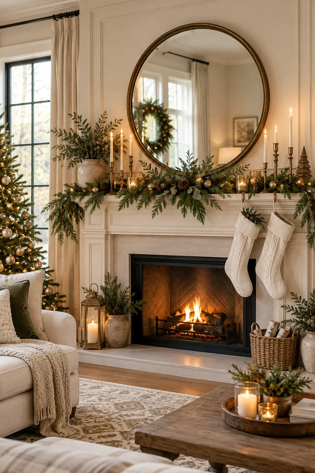 33 Elegant Christmas Mantel Decor Ideas for a Timeless Holiday Look