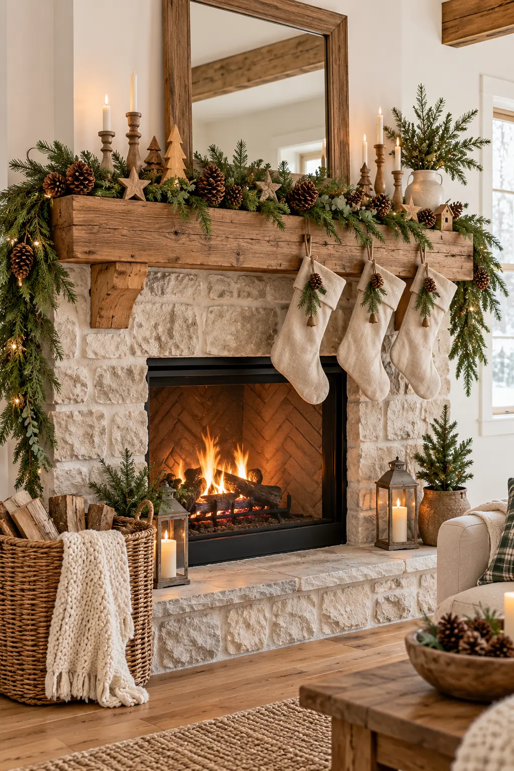 33 Elegant Christmas Mantel Decor Ideas for a Timeless Holiday Look