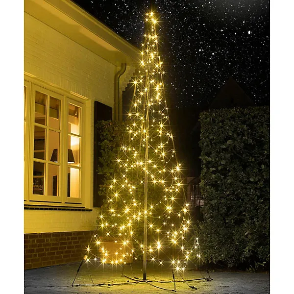 3m All Surface Outdoor Christmas Tree - Freestanding Weather Resistant  Festive Illuminated Garden Decoration with 320 LED