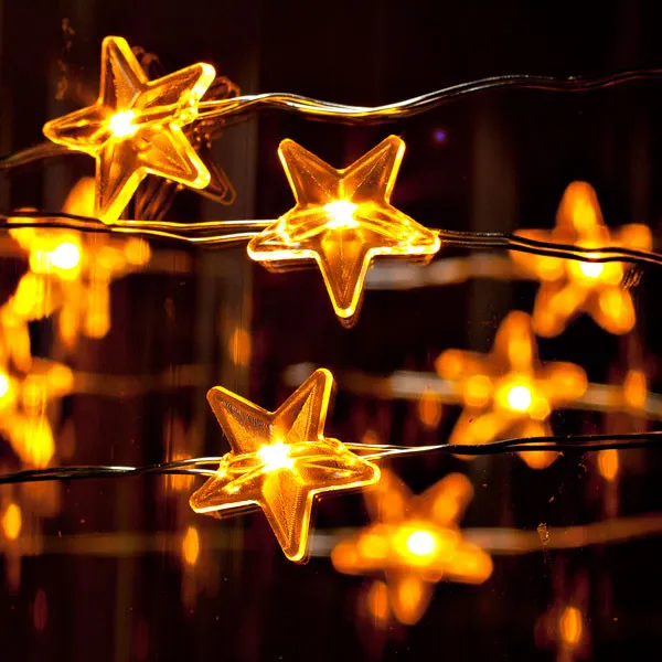 40 Inch Warm White Clear Star Micro LED Battery Light String - 6 Sets - EventsWholesale.com