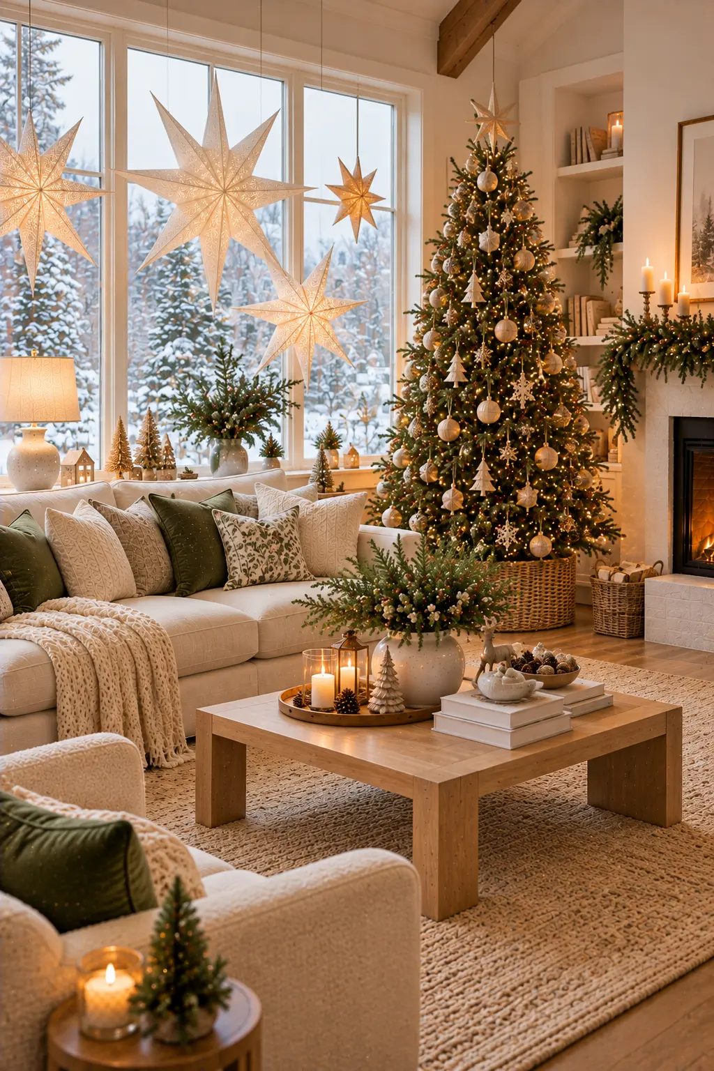 45 Modern Christmas Living Room Ideas for a Fresh Holiday Look