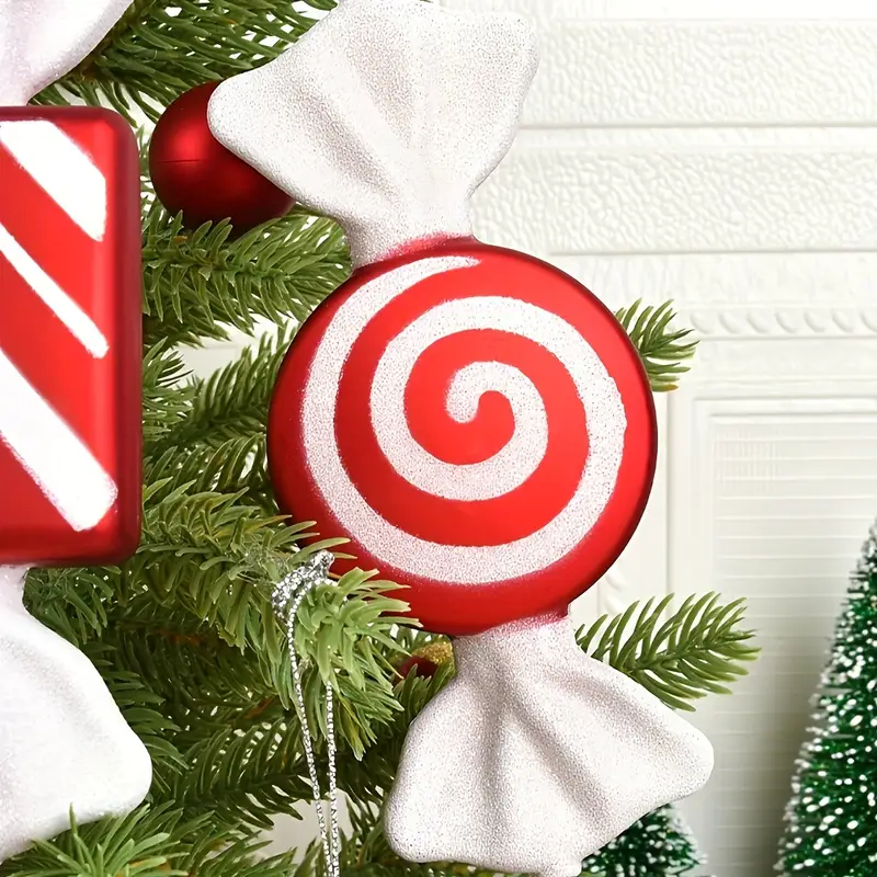 4pcs set large painted christmas themed candy hanging - Temu