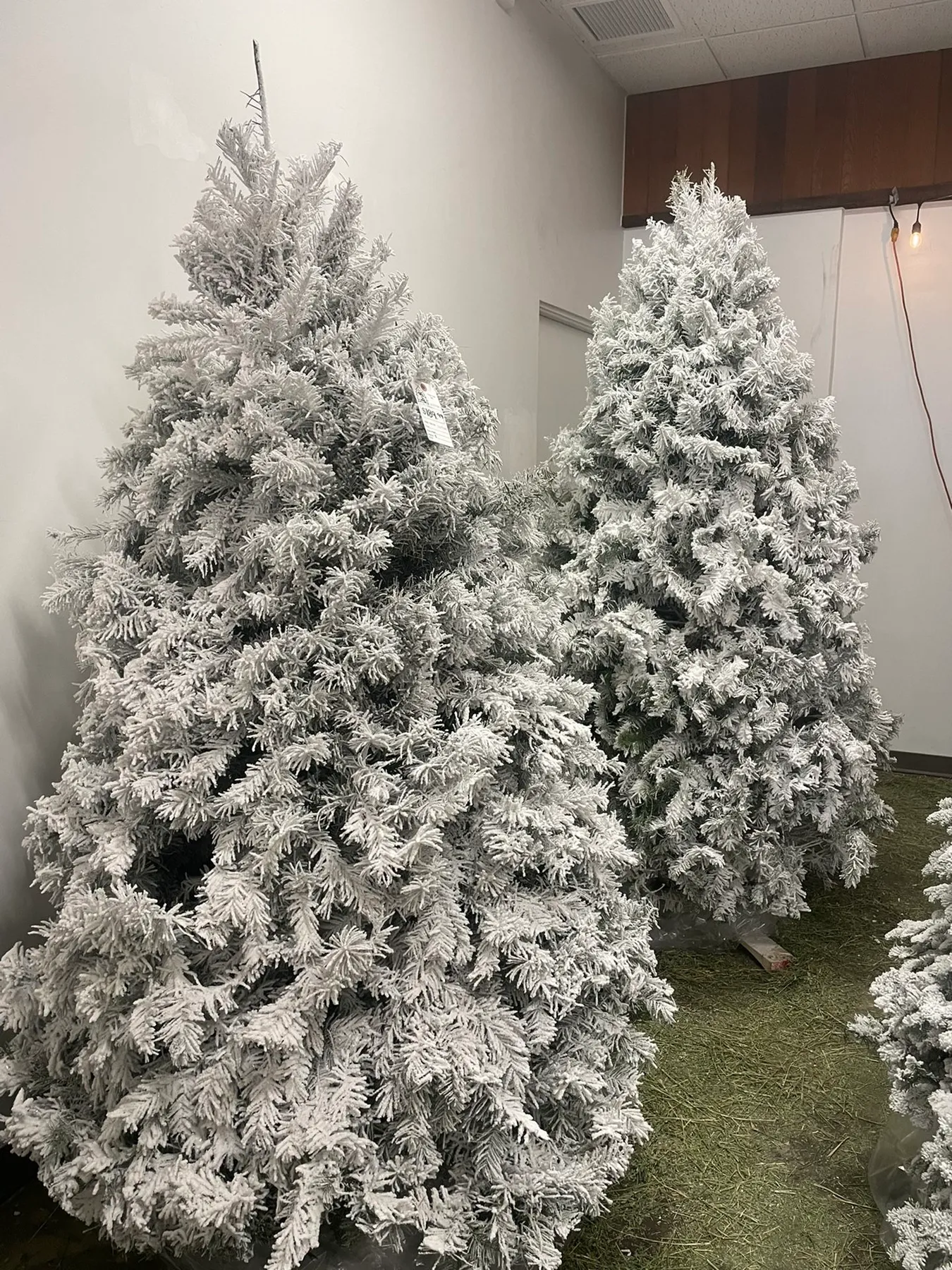 5ft. Pre-Lit White Artificial Christmas Tree, Clear LED Lights White Fresh  Christmas Trees