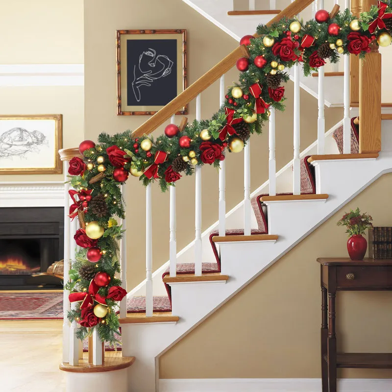 6 Feet by 10 Inches Pre-Lit Artificial Adorned Battery-Operated Garland The Holiday Aisle