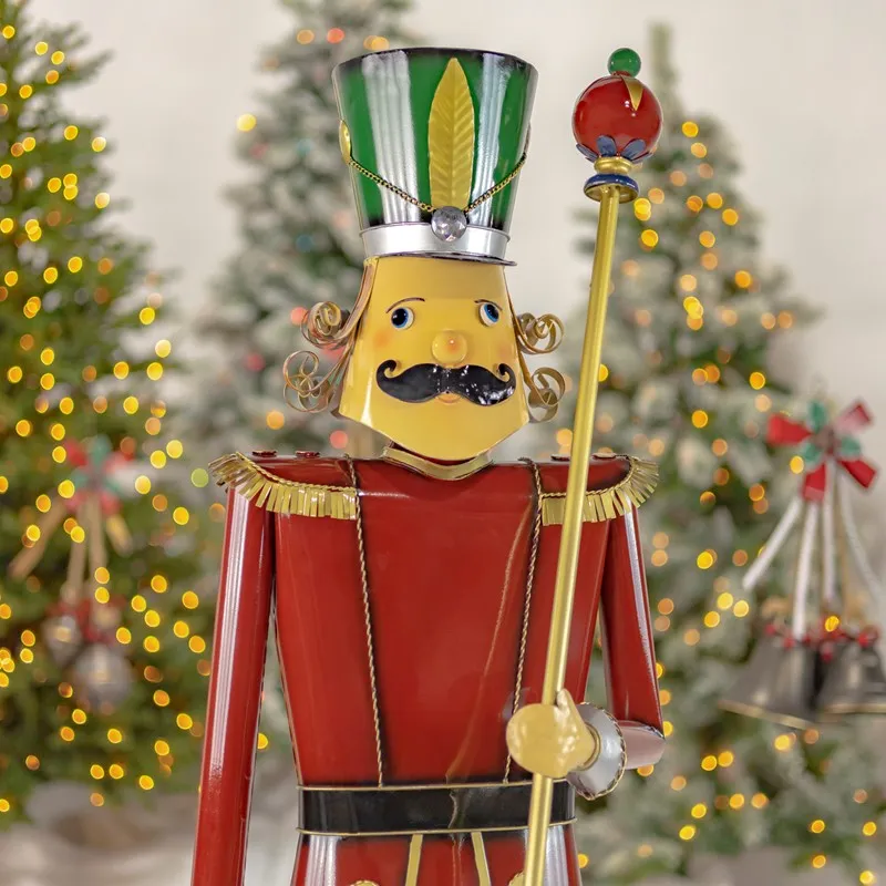 60' Red Iron Christmas Nutcracker w/Baton 'Henry' only $644.99 at Garden Fun