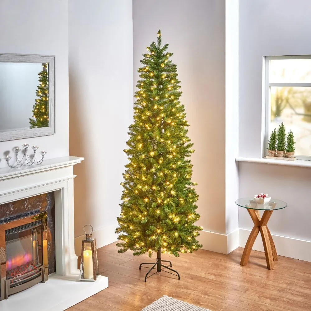 6.5ft Slim Kingswood Fir Pre-Lit Artificial Christmas Tree | Johnstown  Garden Centre