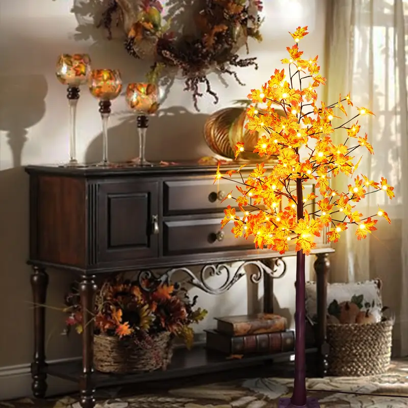 6ft artificial 120 led suitable fall thanksgiving - Temu