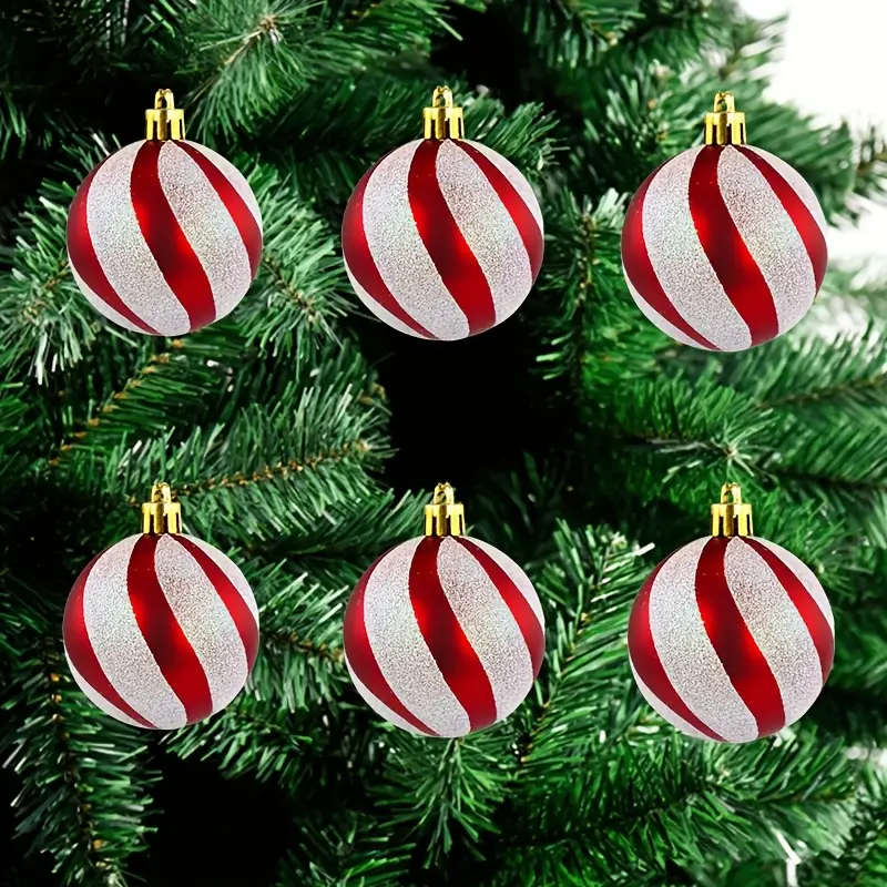 6pcs red white christmas ornaments vintage holiday - Temu Bahrain