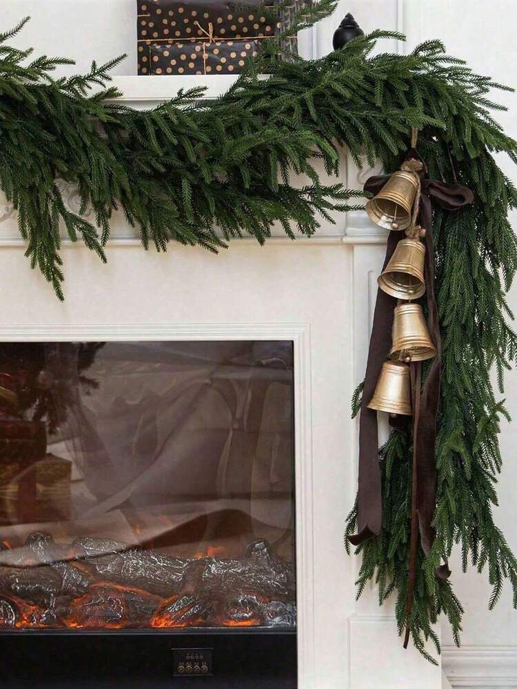 70.86 Inch/5.9 Ft Artificial Christmas Pine Tree Garland, Plastic Pine  Needle Greenery Vine, Suitable For Winter Decoration, Christmas, Holiday  Christmas Decor, Fireplace Decoration, Porch Railing H