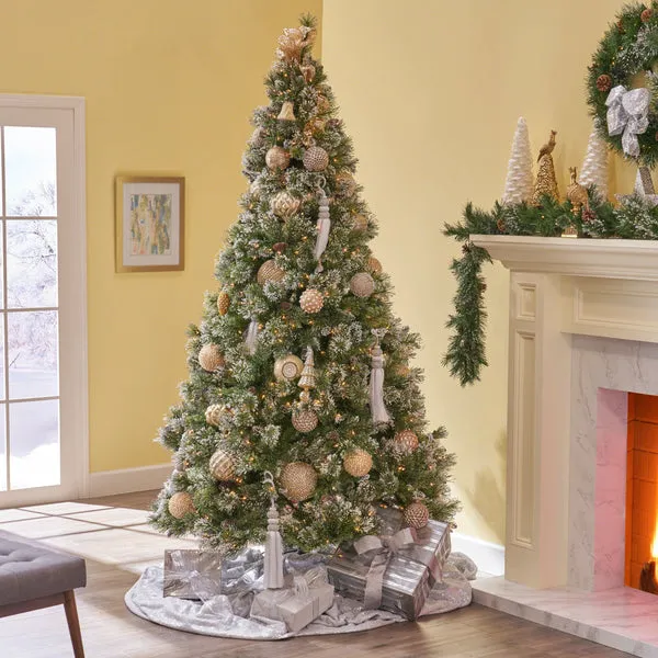 7.5-foot Cashmere Pine and Mixed Needles Hinged Artificial Christmas T – NobleHouseFurniture