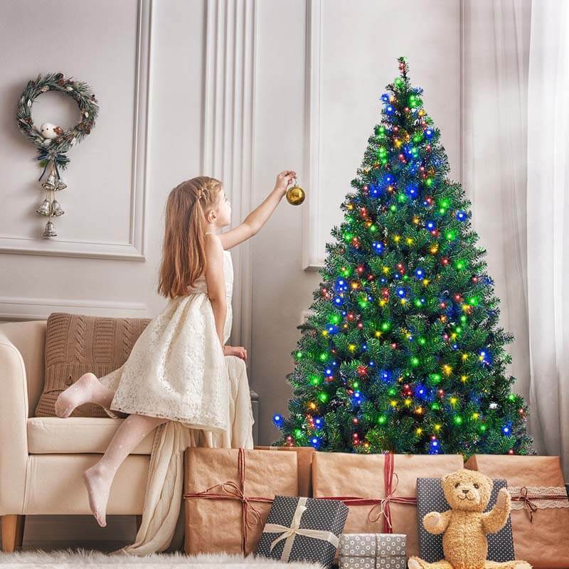 7.5FT Pre-Lit Christmas Tree 550 Multicolor Lights Sale & Reviews | Bestoutdor