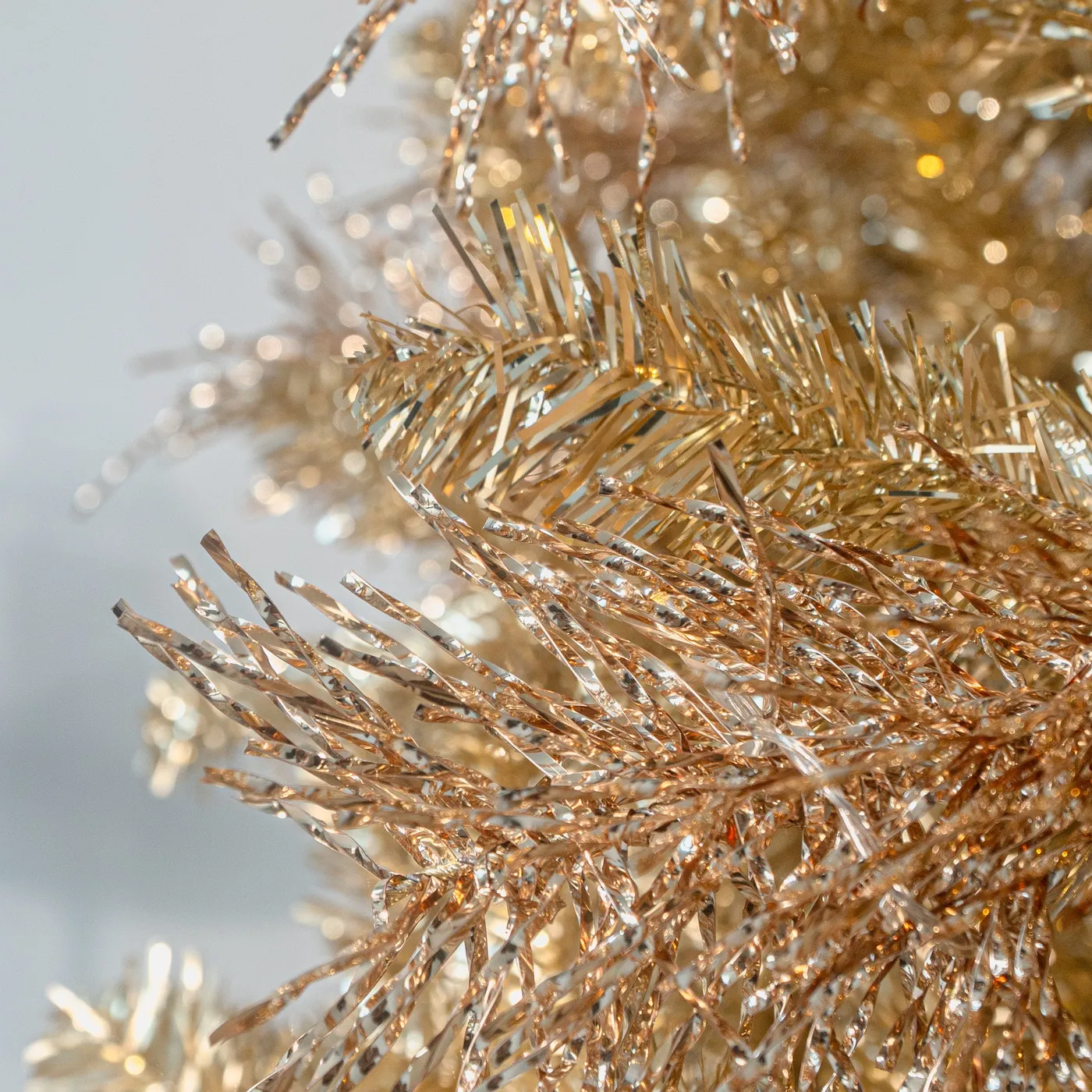7.5ft Pre Lit Gold Tinsel Christmas Tree | Marco Paul