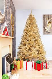 7FT Gold Champagne Gold Christmas Tree - Festive Indoor Xmas Decoration for Home and Holiday Display - Tesco Groceries