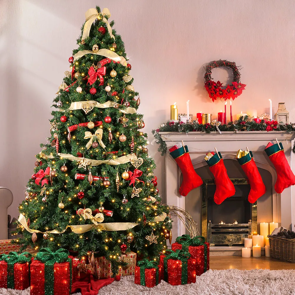 8ft Pre-lit 700 LED Luxury Christmas Tree