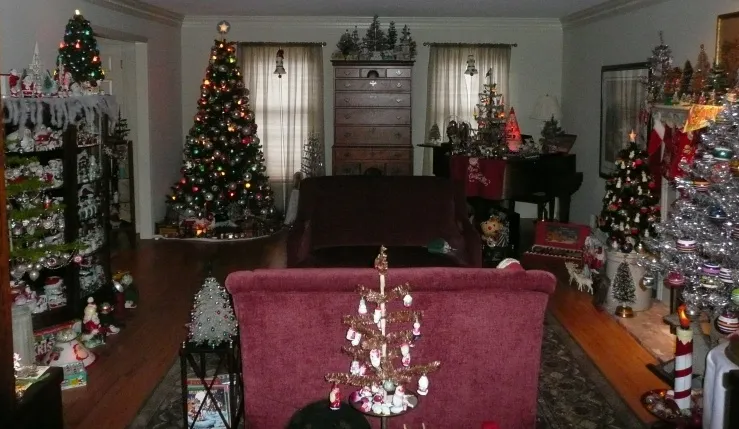 A home filled with antique Christmas in New Jersey