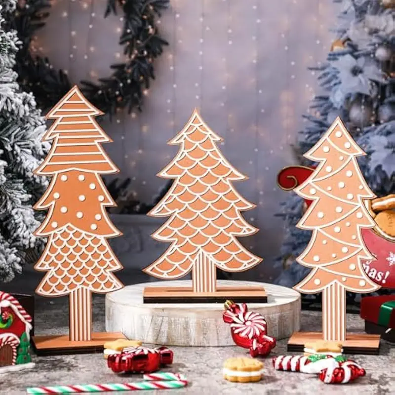 a set six desktop decorations including a gingerbread tree - Temu Mauritius