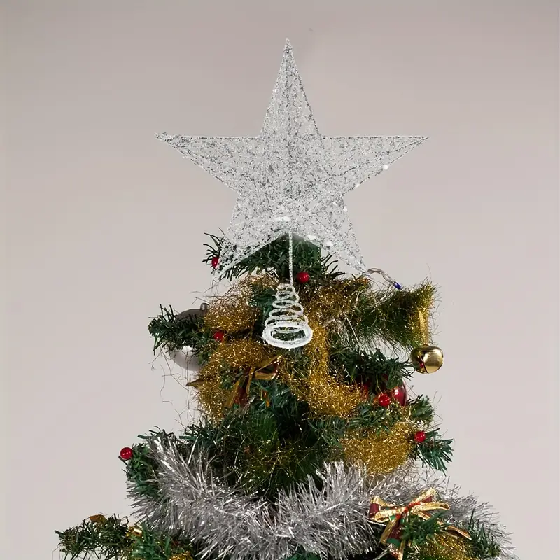 a sparkling christmas tree topper classic wrought glittering - Temu Mauritius
