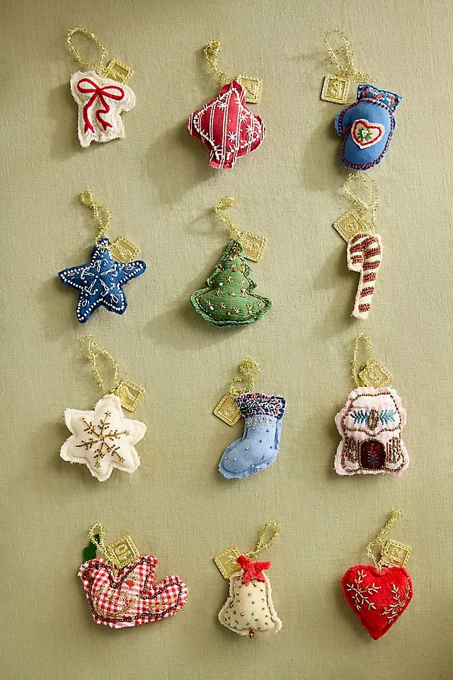 Advent Ornaments, Set of 12