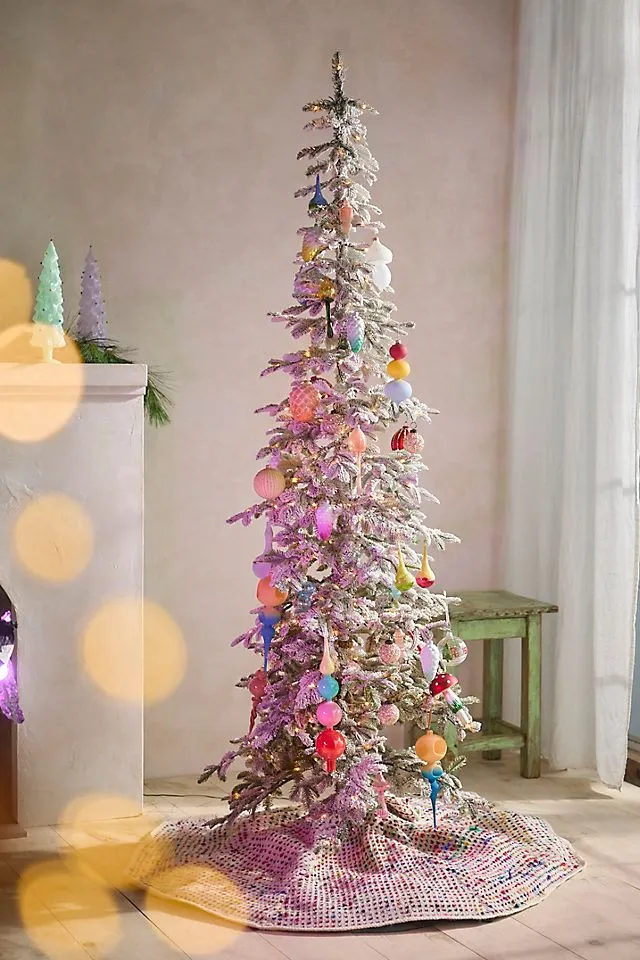 Artificial Flocked Pre-Lit Alpine Fir | Terrain