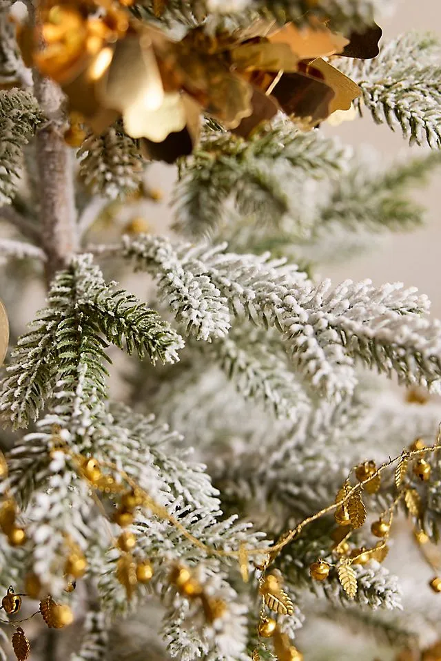 Artificial Snowy Moss Ball Fir Tree, 40”