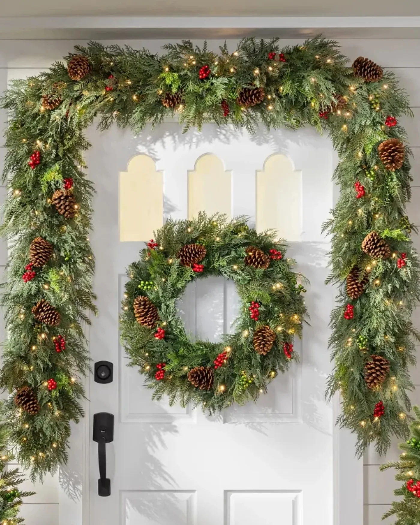 Balsam Hill - 2023 Best Sellers - Outdoor Winter Evergreen Front Door Kit