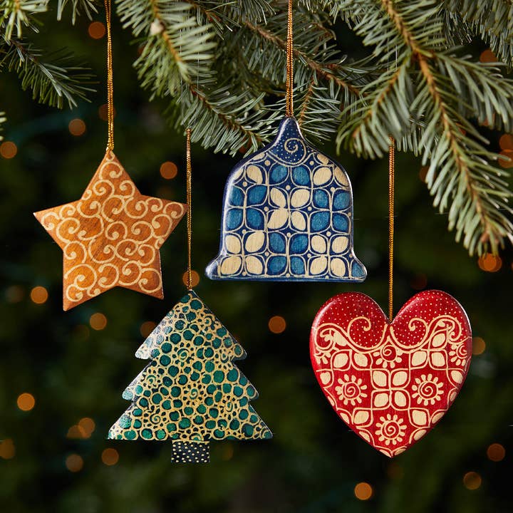 Batik Christmas Cookie Ornament - Assorted - Just Creations