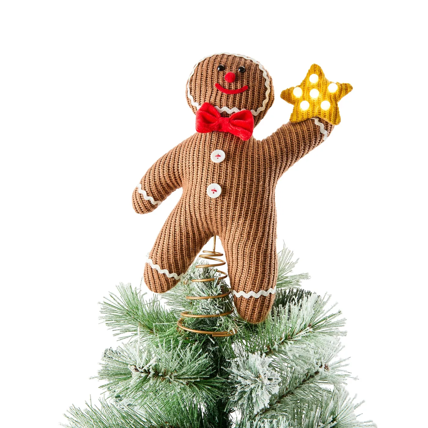 Battery Operated LED Light Up Gingerbread Tree Topper - Kmart