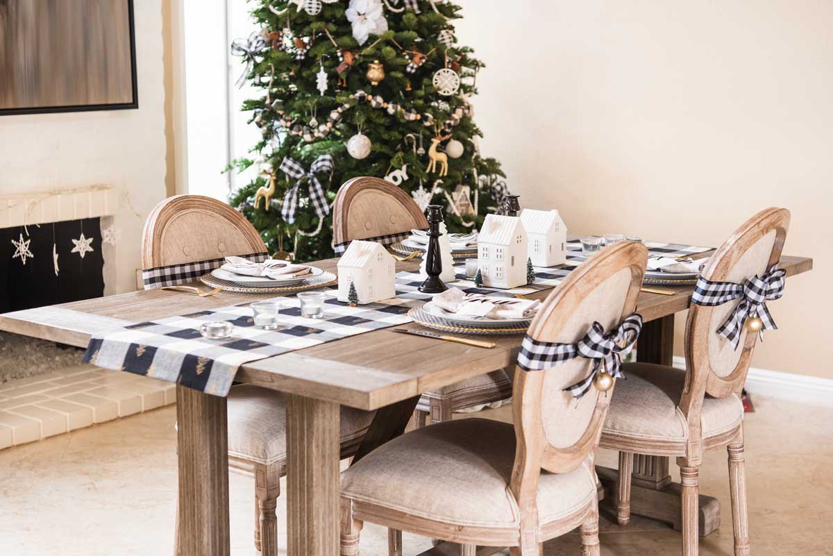 Black And White Christmas Theme With Buffalo Plaid Decor And Inspiration