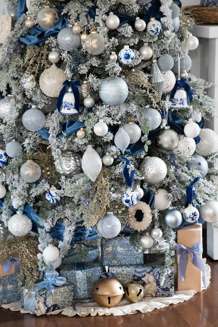 Blue Christmas Tree Real Modern Icy Blue Christmas Tree