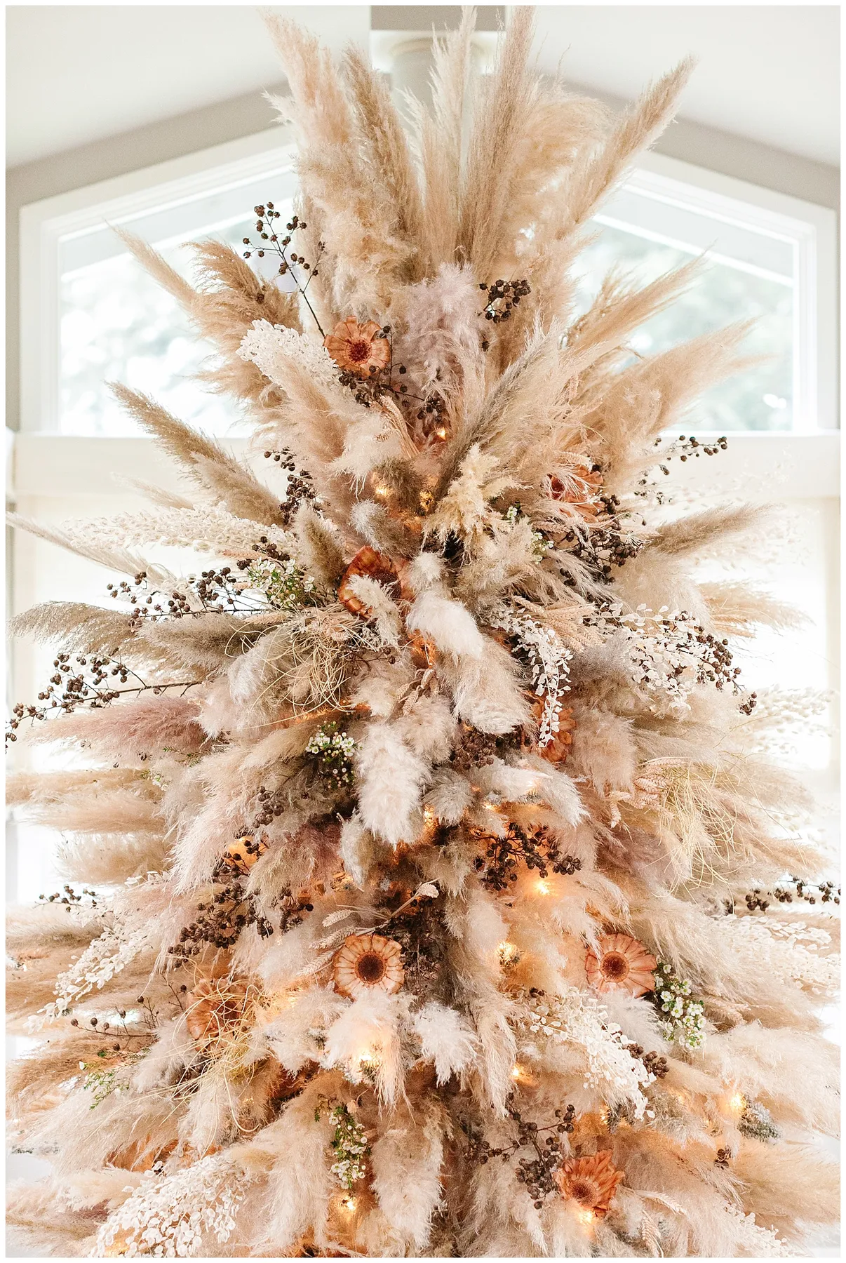 Bohemian Inspired Christmas and Pampas Grass Tree