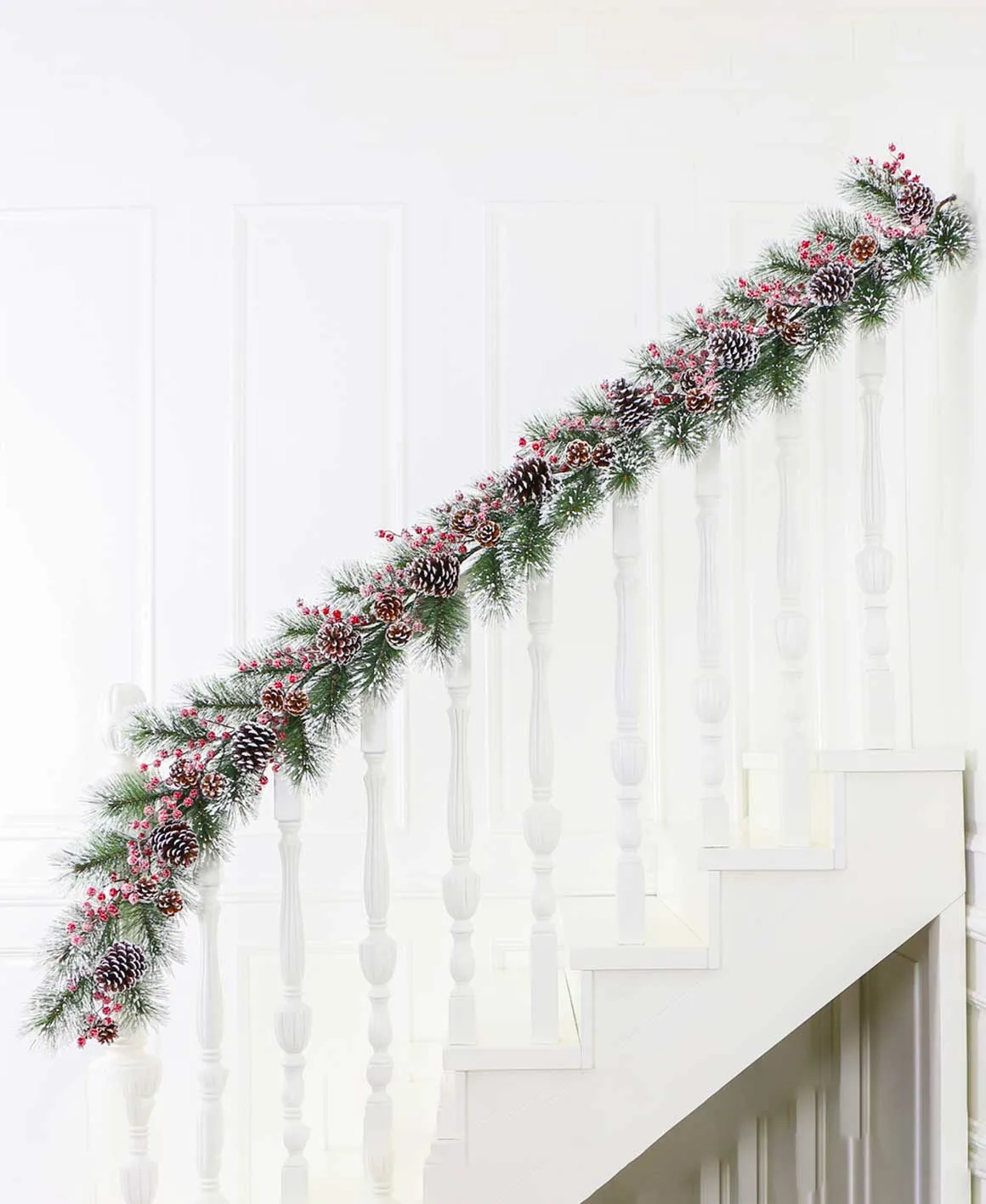 Buy 6.5ft Snowy Pinecone Christmas Garland Online in India